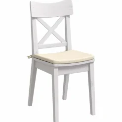 vidaXL Cojines para asiento 4 pcs 40 x 40 x 3 cm Tela de pana Crema