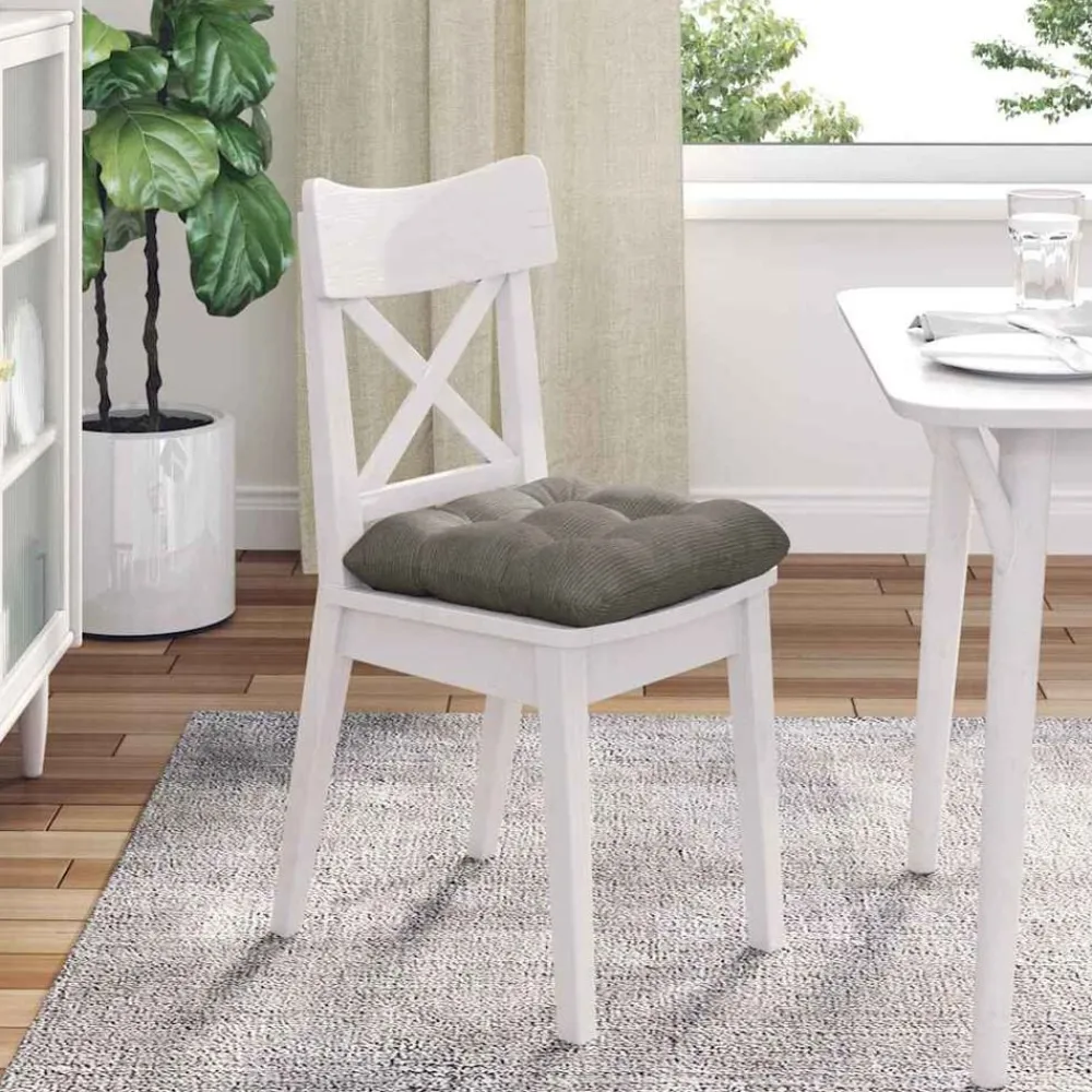 vidaXL Decoración-Cojines para asiento 4 pcs 40 x 40 cm Tela de pana