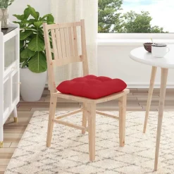 vidaXL Cojines para asiento 4 pcs 40 x 40 x 12 cm tela Rojo Discount