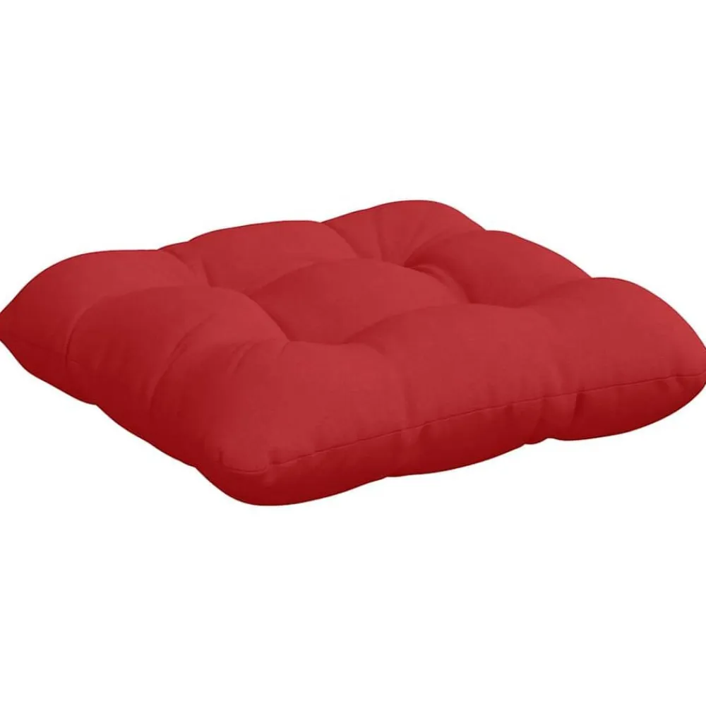 vidaXL Cojines para asiento 4 pcs 40 x 40 x 12 cm tela Rojo Discount