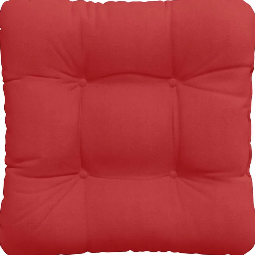 vidaXL Cojines para asiento 4 pcs 40 x 40 x 12 cm tela Rojo Discount