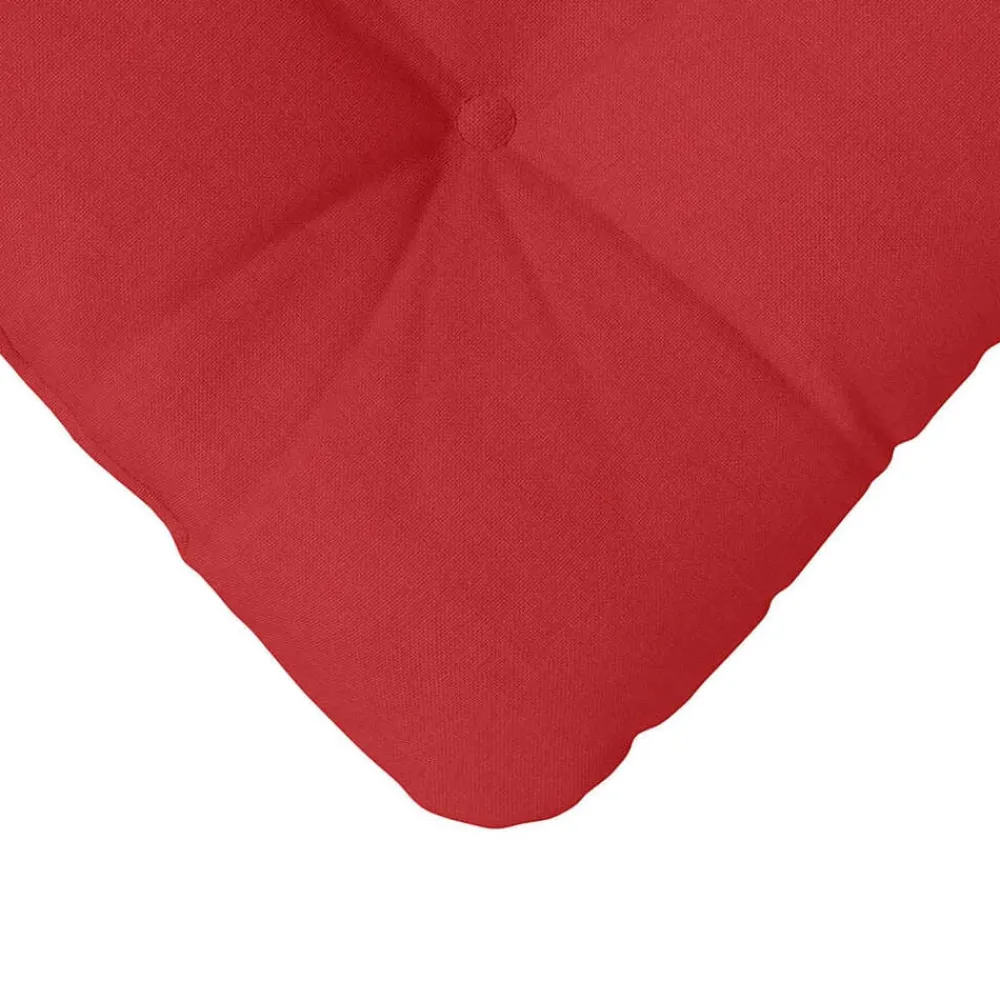 vidaXL Cojines para asiento 4 pcs 40 x 40 x 12 cm tela Rojo Discount