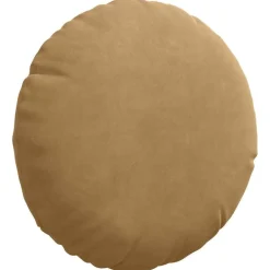 vidaXL Decoración-Cojines para asiento 2 pcs Marrón Ø30 x 13 cm Terciopelo