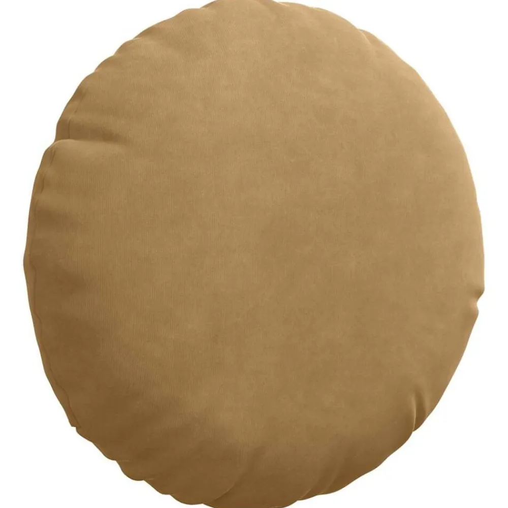 vidaXL Decoración-Cojines para asiento 2 pcs Marrón Ø30 x 13 cm Terciopelo