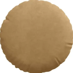 vidaXL Decoración-Cojines para asiento 2 pcs Marrón Ø30 x 13 cm Terciopelo