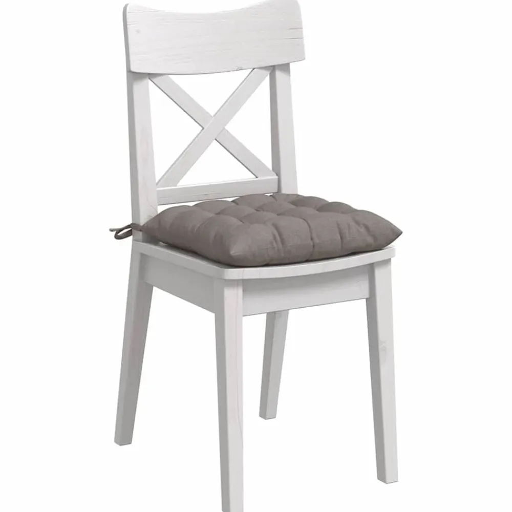 vidaXL Decoración-Cojines para asiento 4 pcs 40 x 40 x 6 cm tela