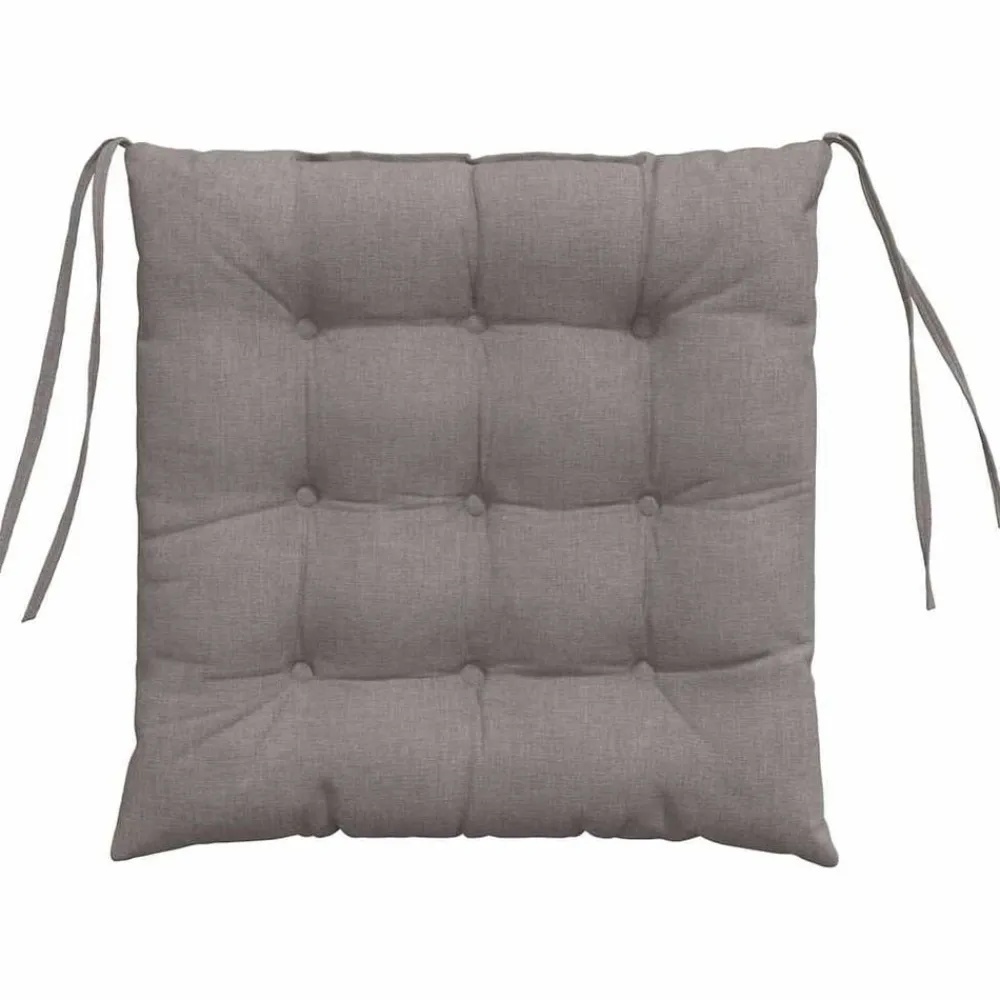 vidaXL Decoración-Cojines para asiento 4 pcs 40 x 40 x 6 cm tela