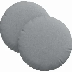 vidaXL Cojines para asiento 2 pcs Ø30 x 13 cm tela Gris claro Online