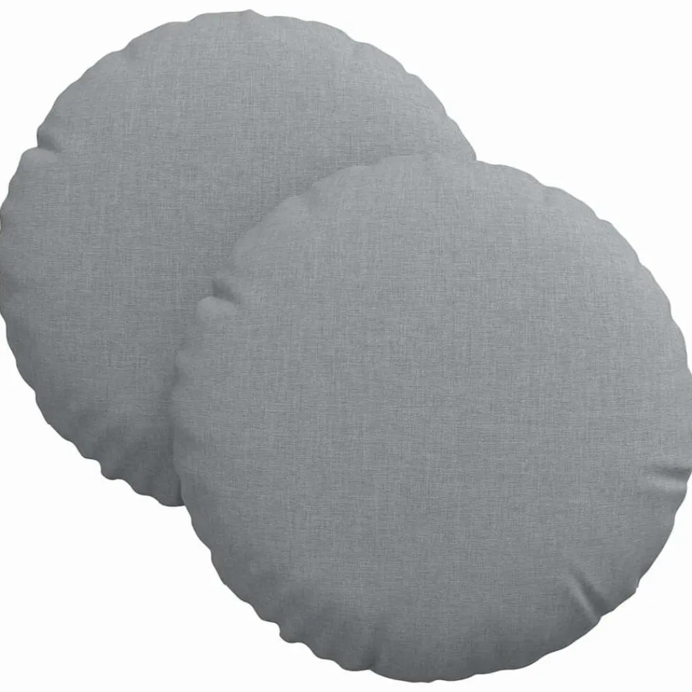 vidaXL Cojines para asiento 2 pcs Ø30 x 13 cm tela Gris claro Online