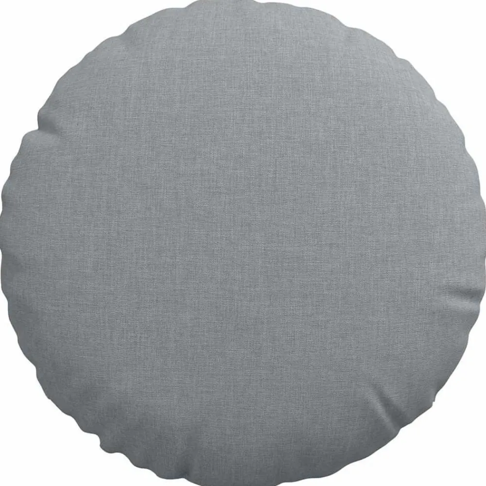 vidaXL Cojines para asiento 2 pcs Ø30 x 13 cm tela Gris claro Online