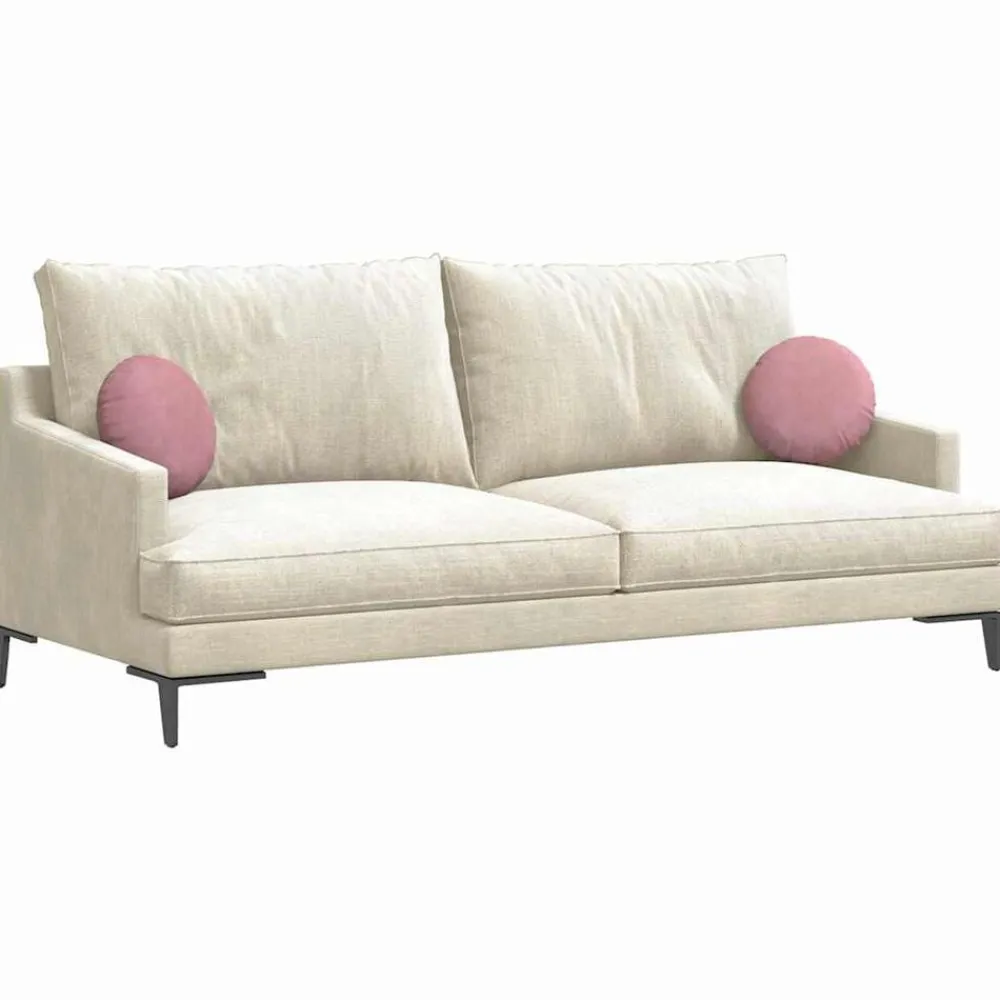 vidaXL Cojines para asiento 2 pcs Ø30 x 13 cm Terciopelo Rosa Outlet