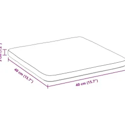 vidaXL Decoración-Cojines para asiento 4 pcs 40 x 40 x 3 cm