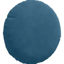 vidaXL Cojines para asiento 2 pcs Ø30 x 13 cm Terciopelo Azul Outlet