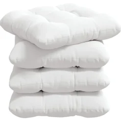vidaXL Decoración-Cojines para asiento 4 pcs 40 x 40 x 12 cm tela