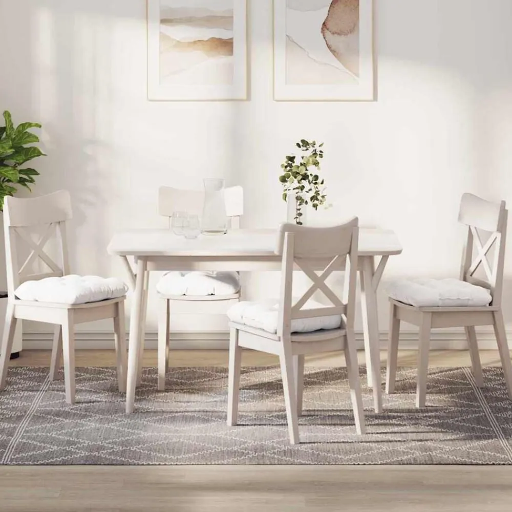 vidaXL Decoración-Cojines para asiento 4 pcs 40 x 40 x 12 cm tela