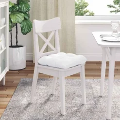 vidaXL Decoración-Cojines para asiento 4 pcs 40 x 40 x 12 cm tela