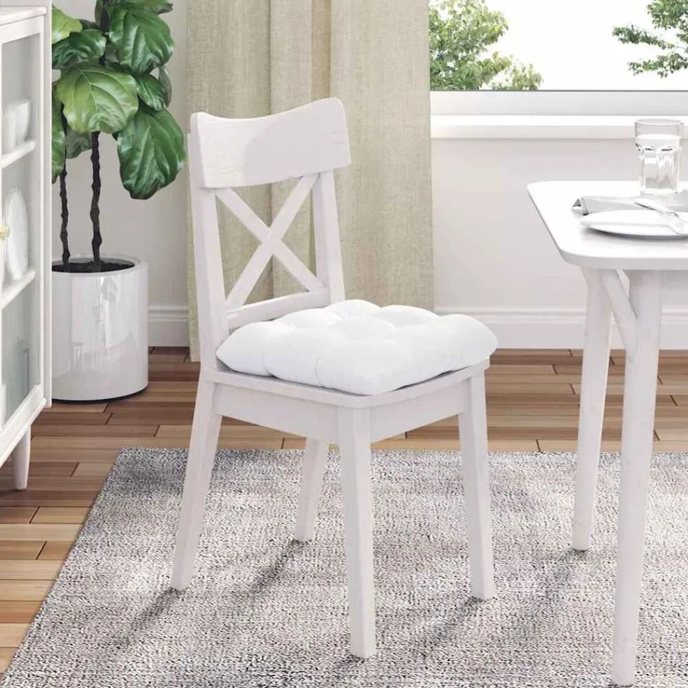 vidaXL Decoración-Cojines para asiento 4 pcs 40 x 40 x 12 cm tela