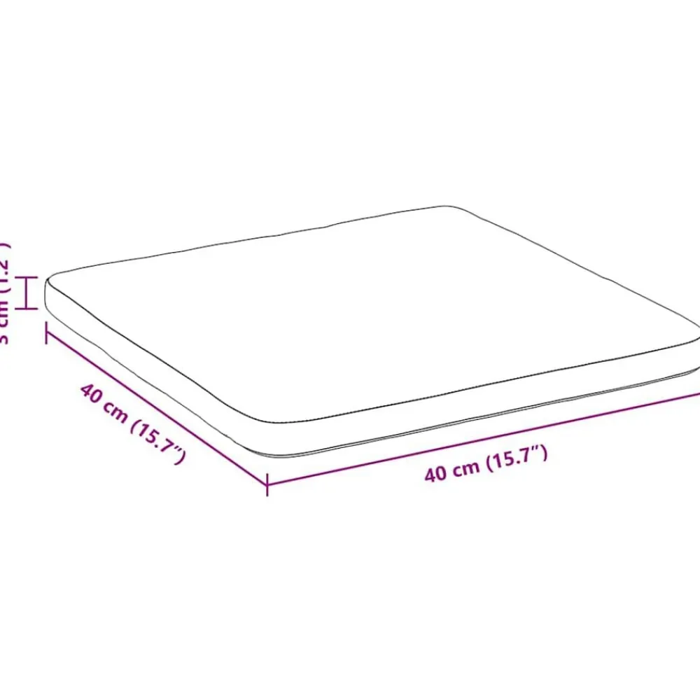 vidaXL Decoración-Cojines para asiento 4 pcs 40 x 40 x 3 cm tela