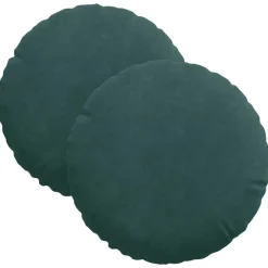 vidaXL Decoración-Cojines para asiento 2 pcs Ø30 x 13 cm Terciopelo