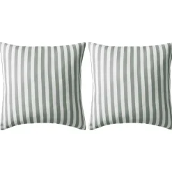 vidaXL Cojines para exterior a rayas 45x45 cm gris 2 unidades rayas gris Hot