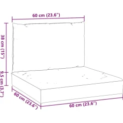 vidaXL Cojines para palets 2 unidades tela Oxford Azul claro Online