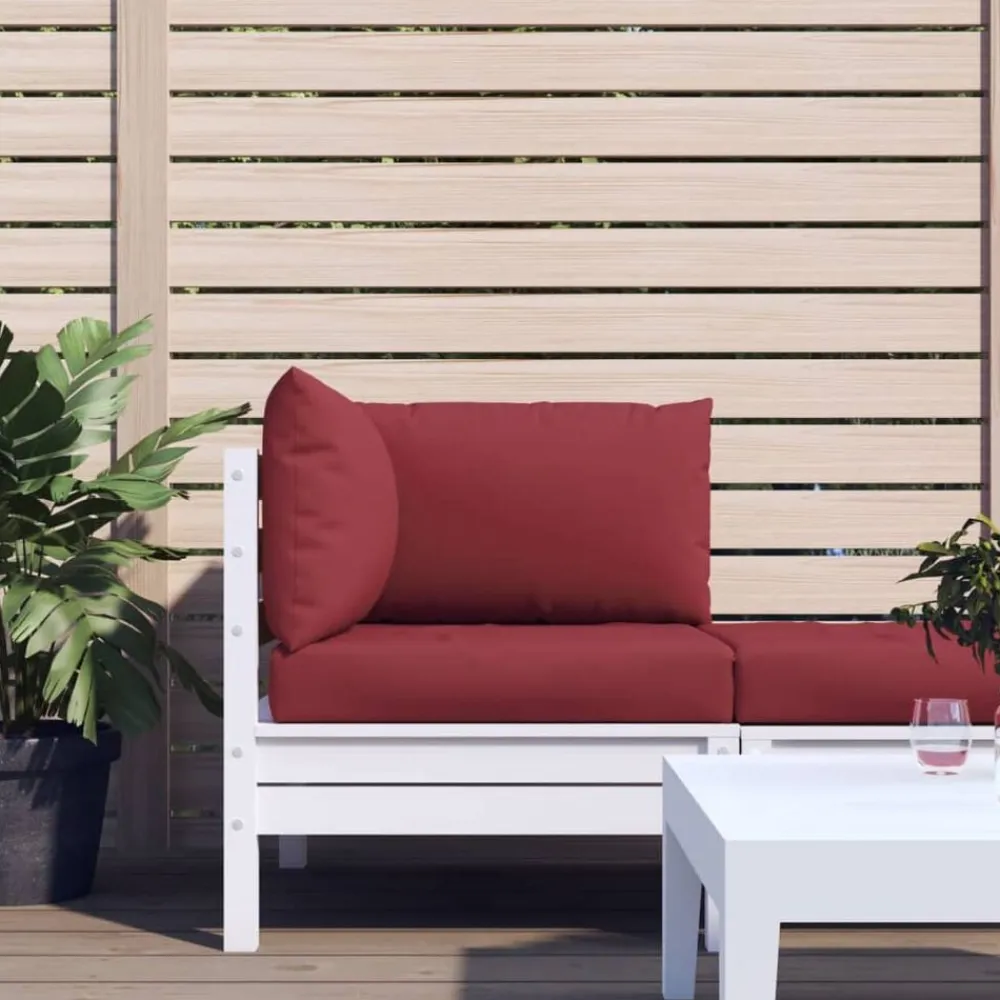 vidaXL Decoración-Cojines para palets 3 unidades tela Oxford rojo tinto
