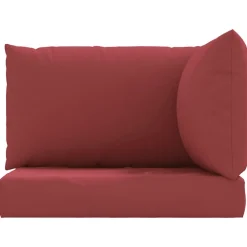 vidaXL Decoración-Cojines para palets 3 unidades tela Oxford rojo tinto