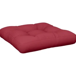 vidaXL Decoración-Cojines para palets 2 unidades tela rojo tinto