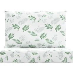 vidaXL Decoración-Cojines para palés 2 unidades tela Oxford estampado de hojas