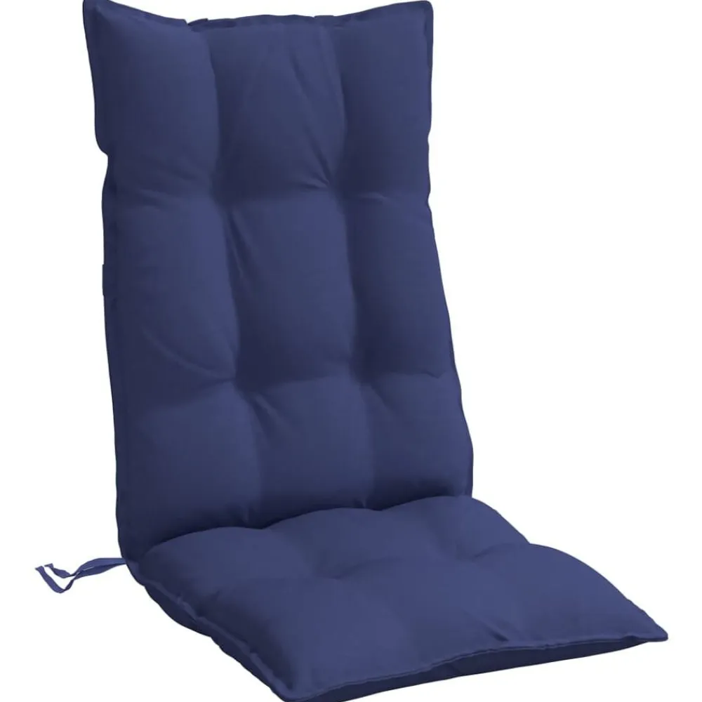 vidaXL Cojines para silla respaldo alto 2 uds tela Oxford Azul marino Sale