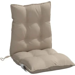 vidaXL Cojines para silla respaldo bajo 2 uds tela Oxford gris taupe Taupé New