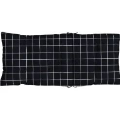 vidaXL Cojines para silla respaldo alto 2 uds tela a cuadros negro Estampado de cuadros negros Sale