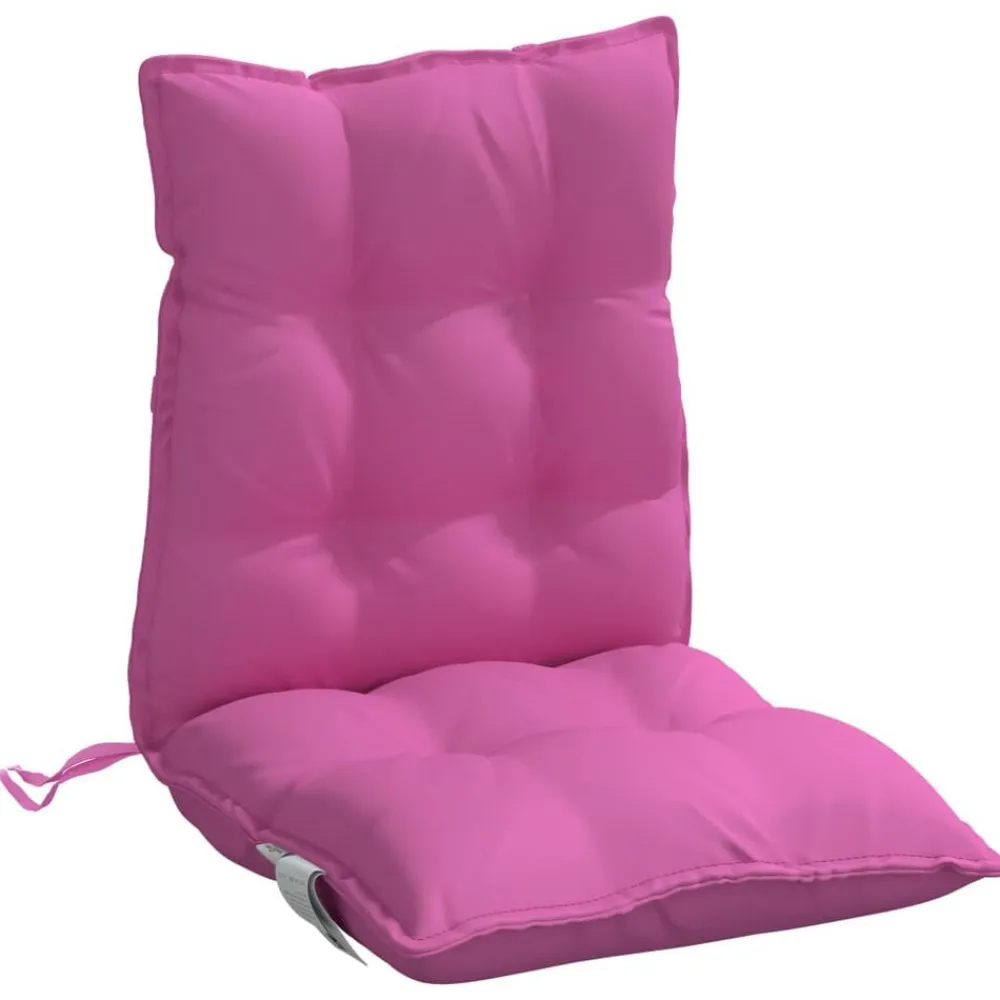 vidaXL Cojines para silla con respaldo bajo 2 uds tela Oxford Rosa New