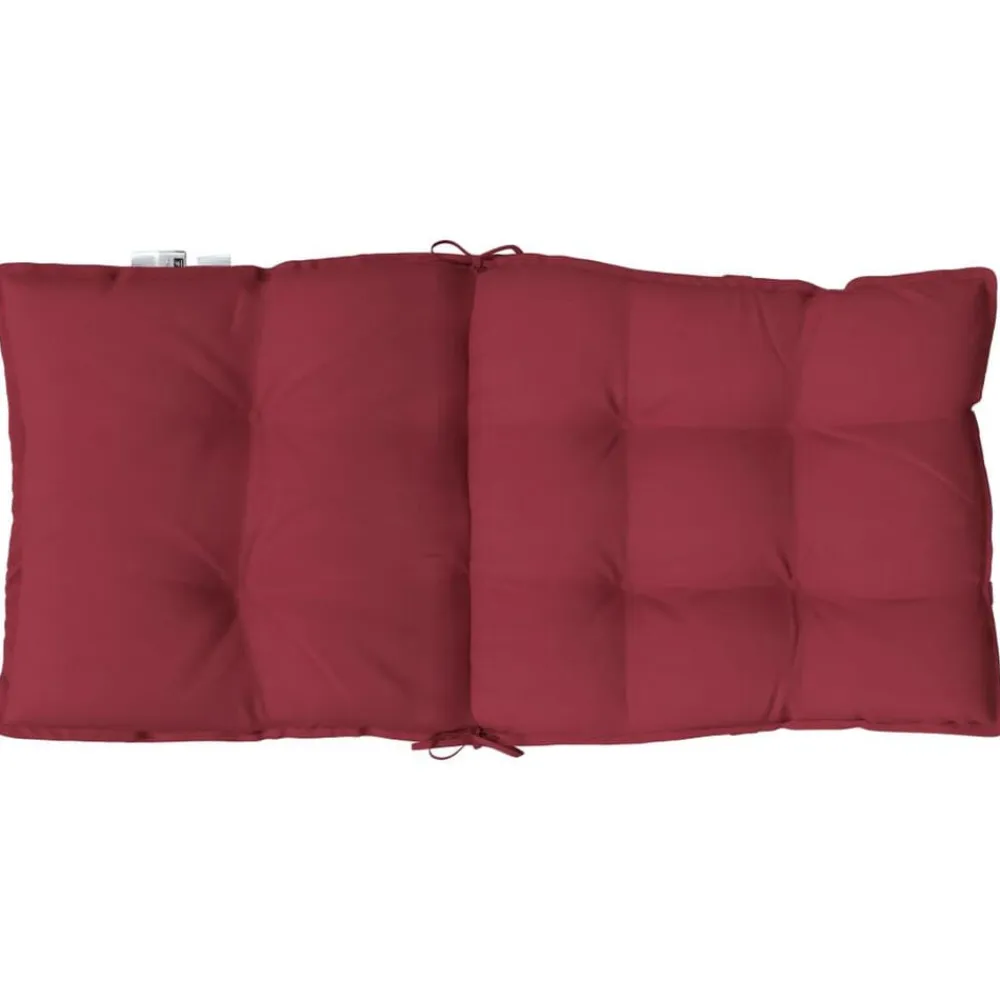 vidaXL Cojines para silla respaldo bajo 2 uds tela Oxford rojo tinto Rojo vino tinto Online