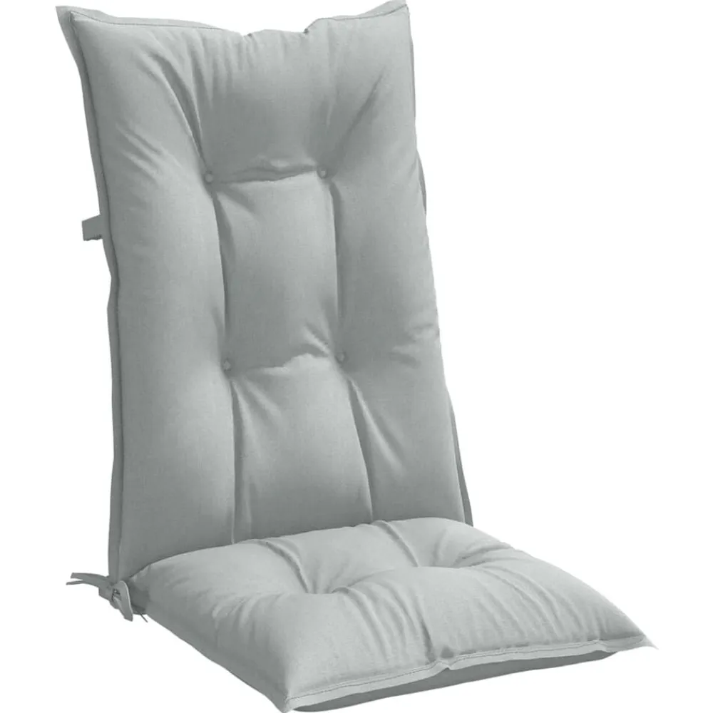vidaXL Cojines para silla respaldo alto 6 uds tela gris claro melange gris claro mezcla Outlet