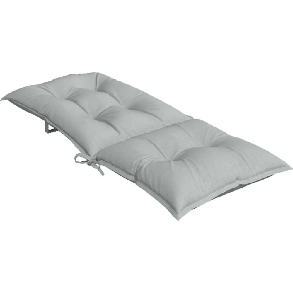 vidaXL Cojines para silla respaldo alto 6 uds tela gris claro melange gris claro mezcla Outlet