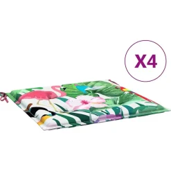 vidaXL Decoración-Cojines para silla de jardín 4 uds tela 40x40x4 cm