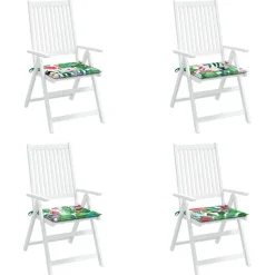 vidaXL Decoración-Cojines para silla de jardín 4 uds tela 40x40x4 cm