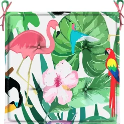 vidaXL Decoración-Cojines para silla de jardín 4 uds tela 40x40x4 cm