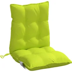 vidaXL Decoración-Cojines para silla respaldo bajo 2 uds tela Oxford verde brillo