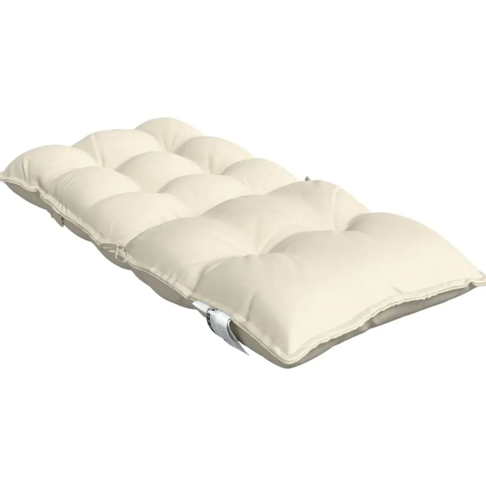 vidaXL Cojines para silla con respaldo bajo 2 uds tela Oxford Crema New