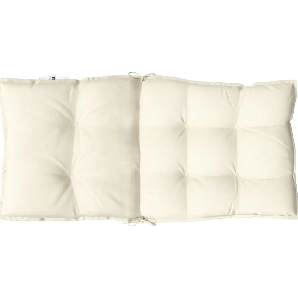 vidaXL Cojines para silla con respaldo bajo 2 uds tela Oxford Crema New