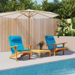 vidaXL Cojines para silla Adirondack 2 uds tela Oxford Azul claro Clearance