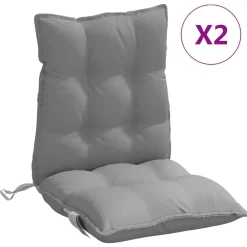 vidaXL Decoración-Cojines para silla con respaldo bajo 2 uds tela Oxford