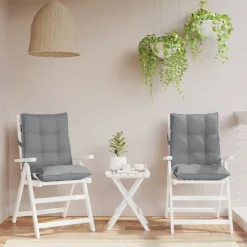 vidaXL Decoración-Cojines para silla con respaldo bajo 2 uds tela Oxford