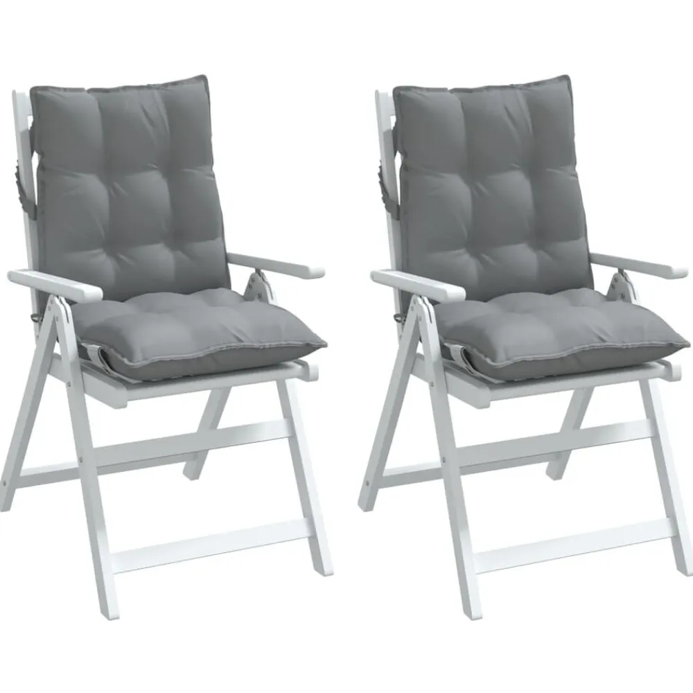 vidaXL Decoración-Cojines para silla con respaldo bajo 2 uds tela Oxford