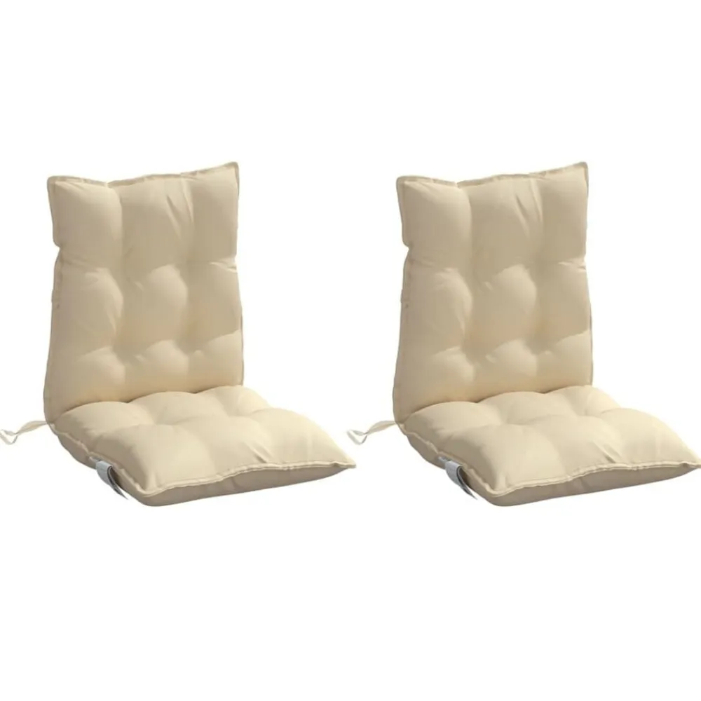 vidaXL Cojines para silla con respaldo bajo 2 uds tela Oxford Beige Hot