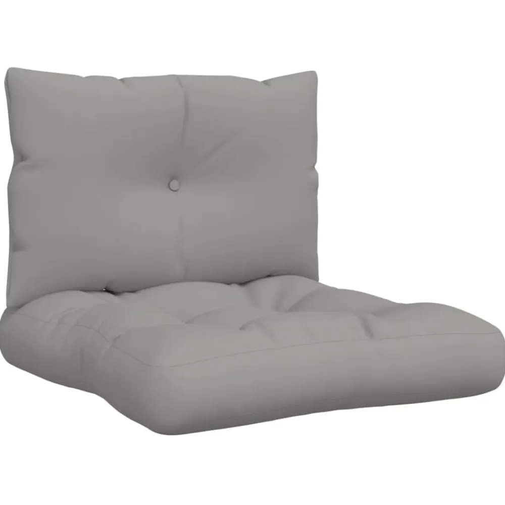 vidaXL Cojines para sofá de palets 2 unidades tela Gris New