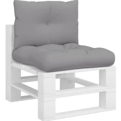 vidaXL Cojines para sofá de palets 2 unidades tela Gris New
