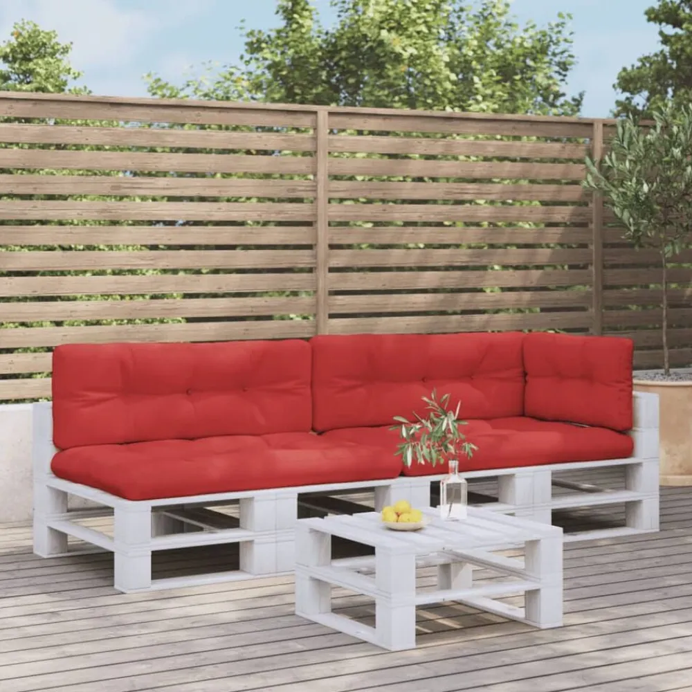 vidaXL Cojines para sofá de palets 5 unidades tela Rojo